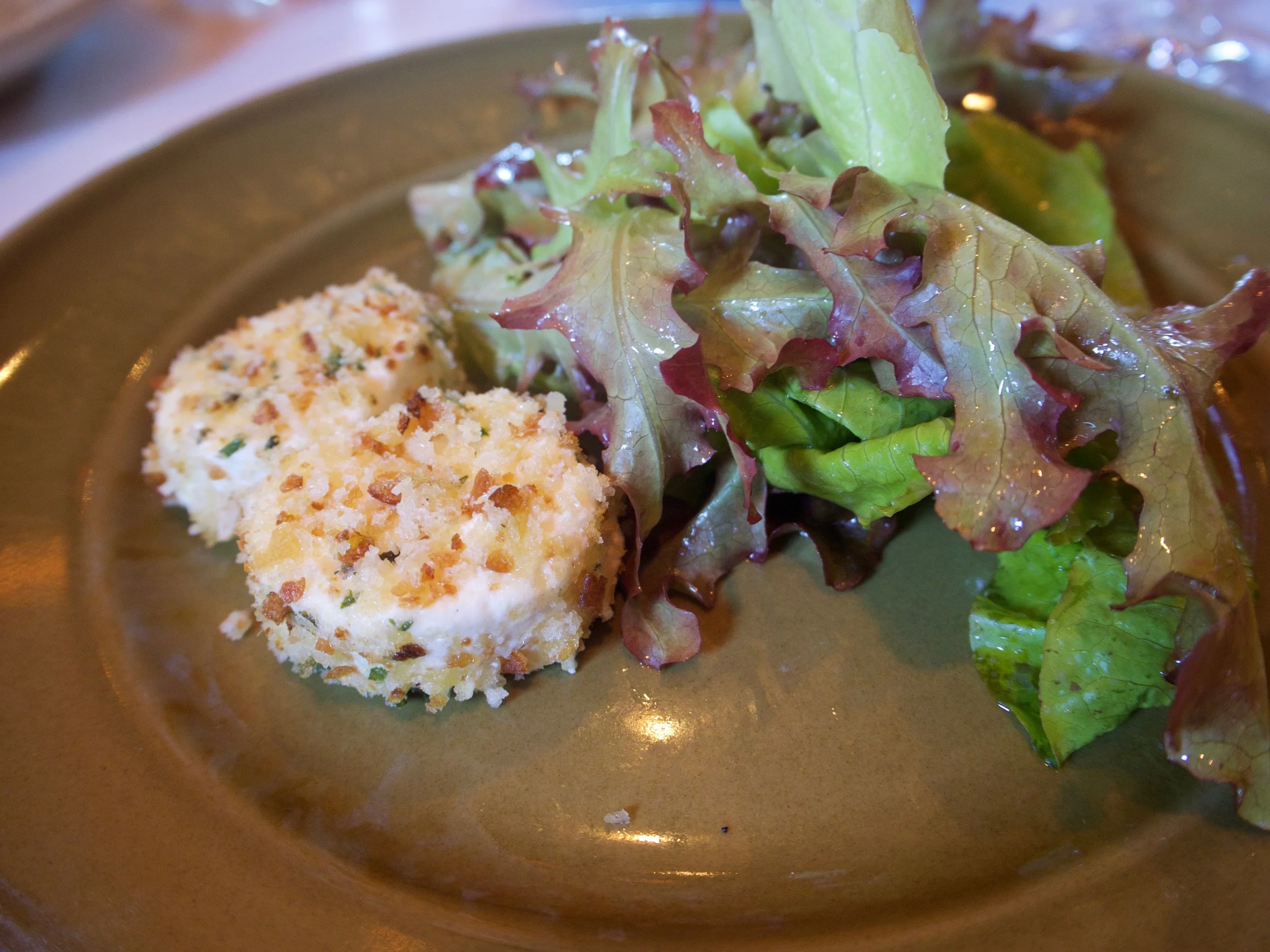 Creamiest of goat cheese and the freshest of greens