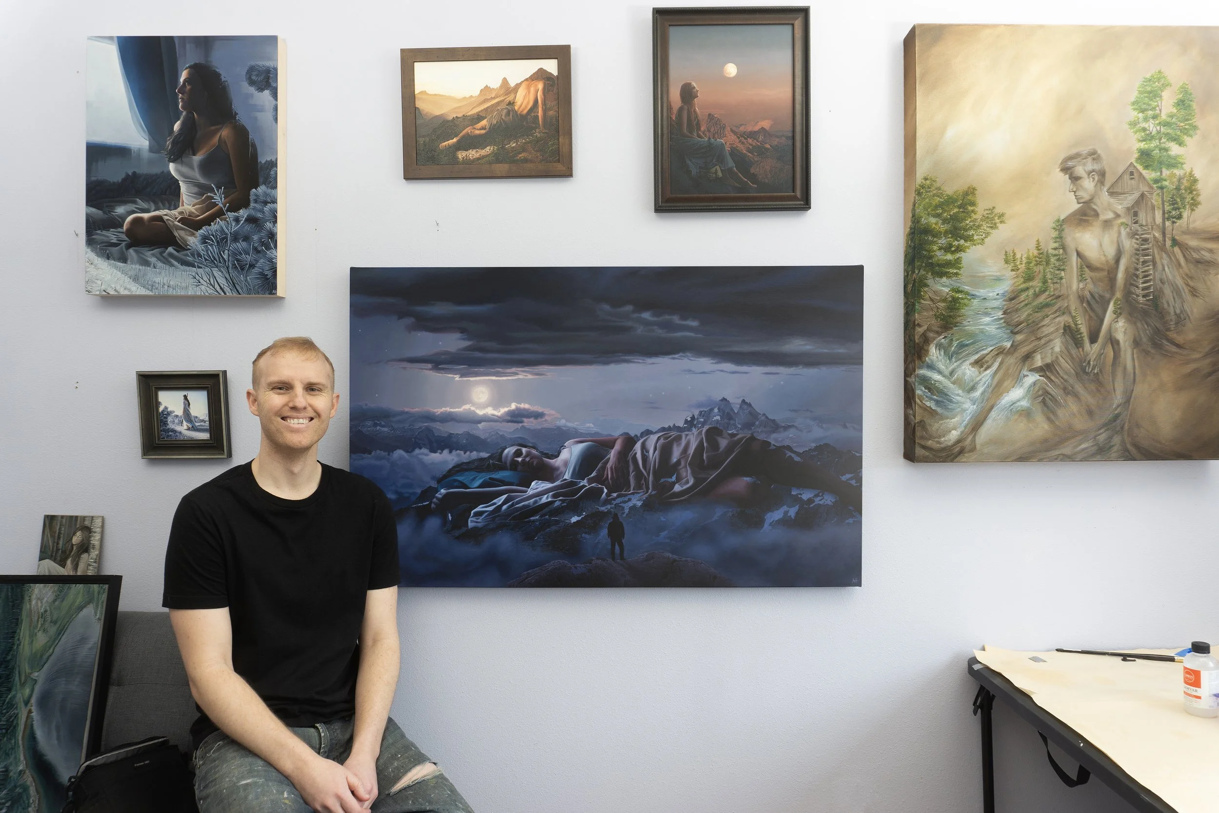 Me with Serenity and All paintings.jpg