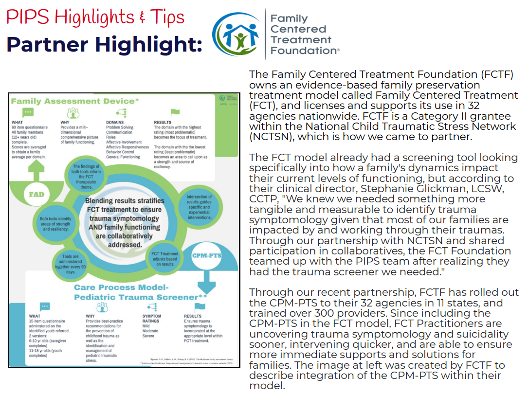 FCT Foundation is the Partner Highlight for the Pediatric Integrated Post-Trauma Services Quarterly Update