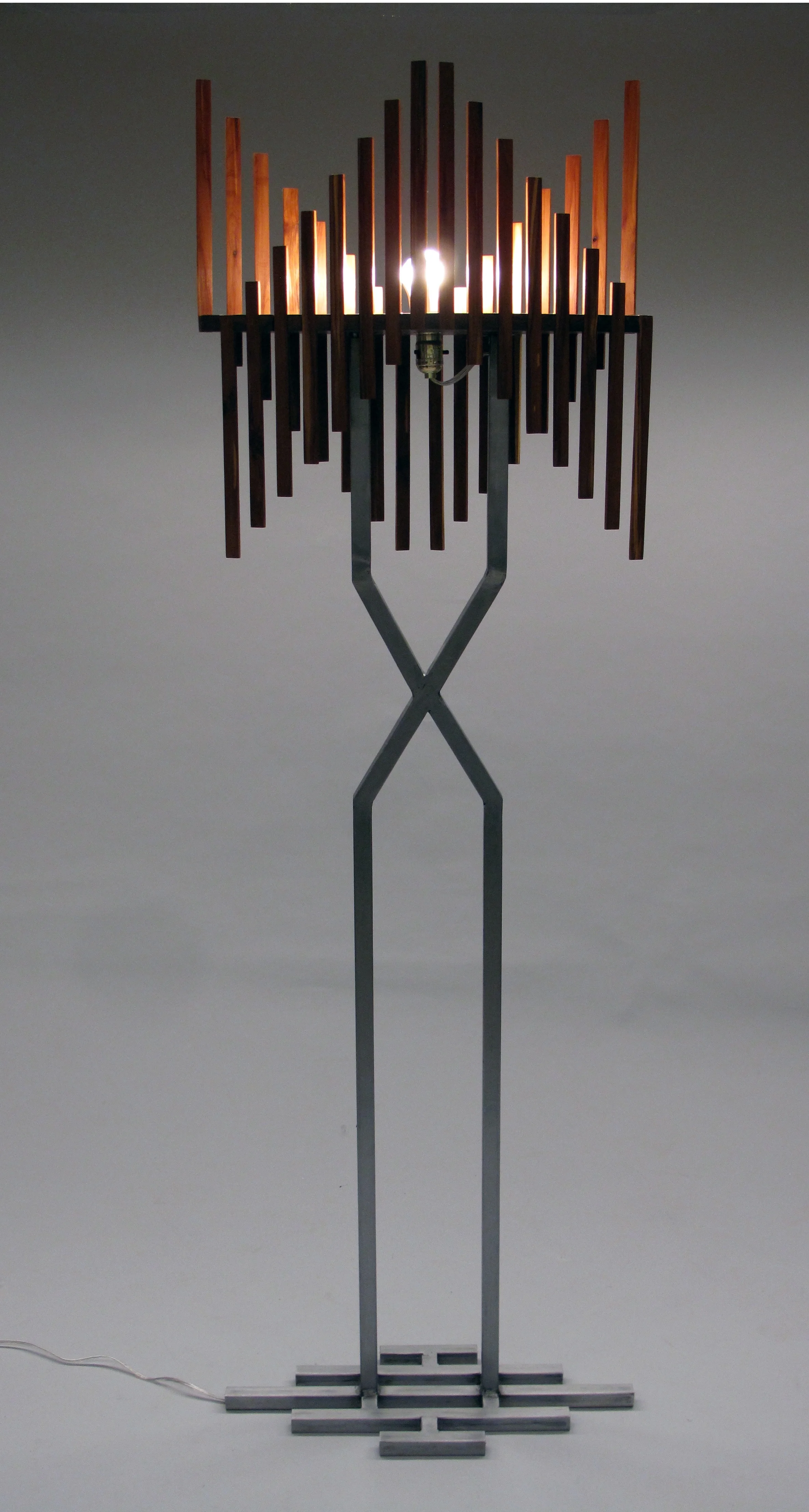  welded, hand-brushed steel comes together to form a simplistic yet accentuated base&nbsp; 