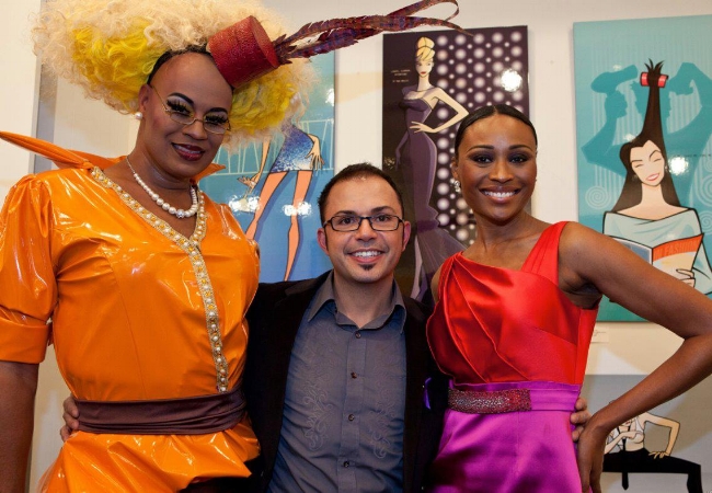 I was clearing surrounded by towering divas that evening. With EJ Aviance and Cynthia Bailey