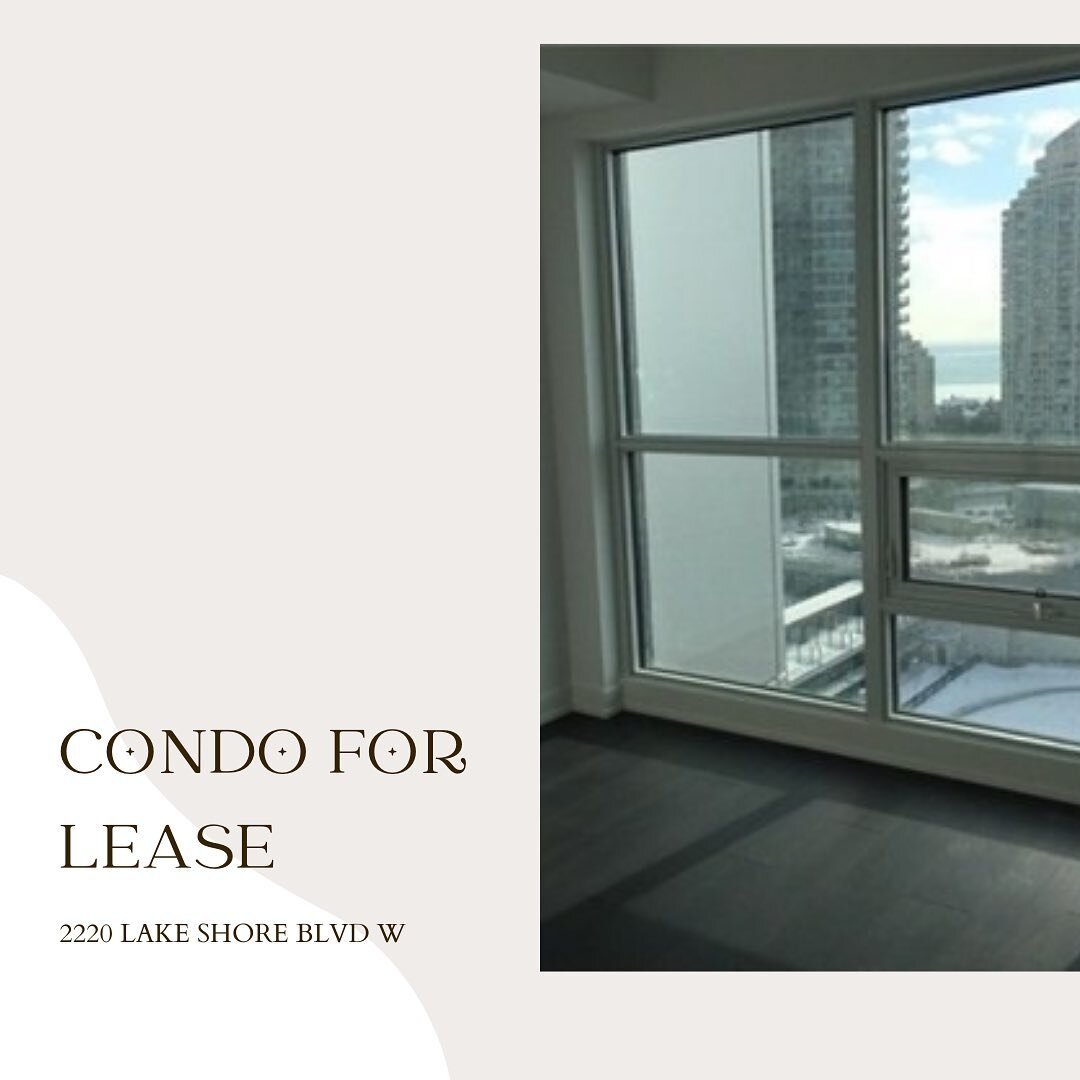.
Just LISTED - 2 BDRM Condo at 2220 Lake Shore Blvd W in #GTA #Toronto

A must see! 2 Bed + 2 Bath. 799 sqft. Includes locker and parking! Southeast exposure, open balcony &amp; floor to ceiling windows offer plenty of light. ☀️

Steps to Humber Riv