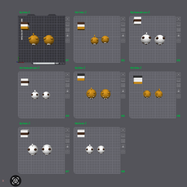 Cute Animal Burger Clickers 3D printing files