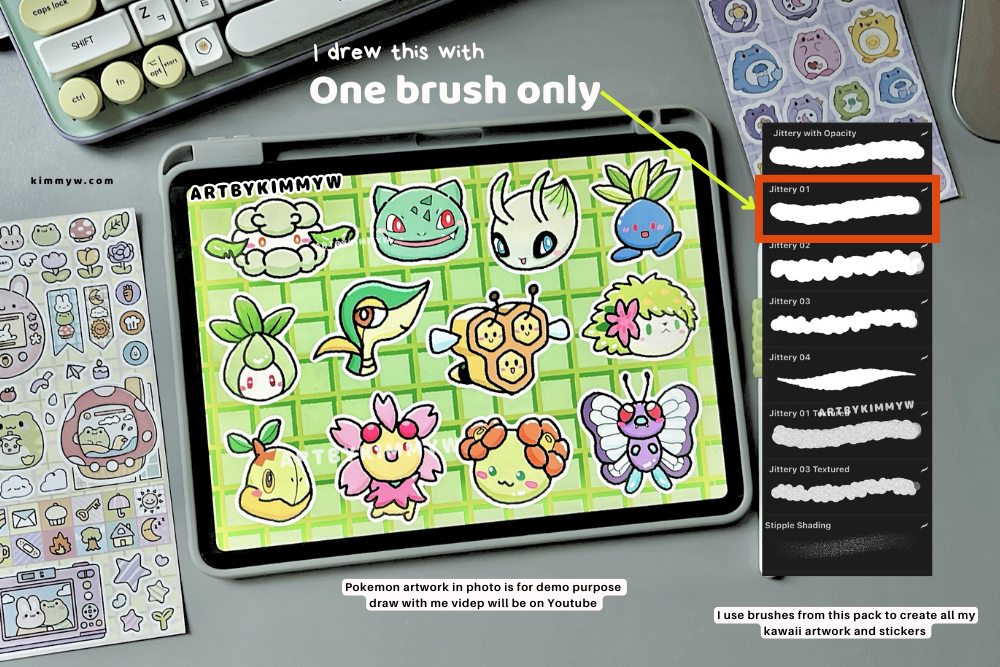 Procreate Kawaii Art Brushes — Art by Kimmy Wong
