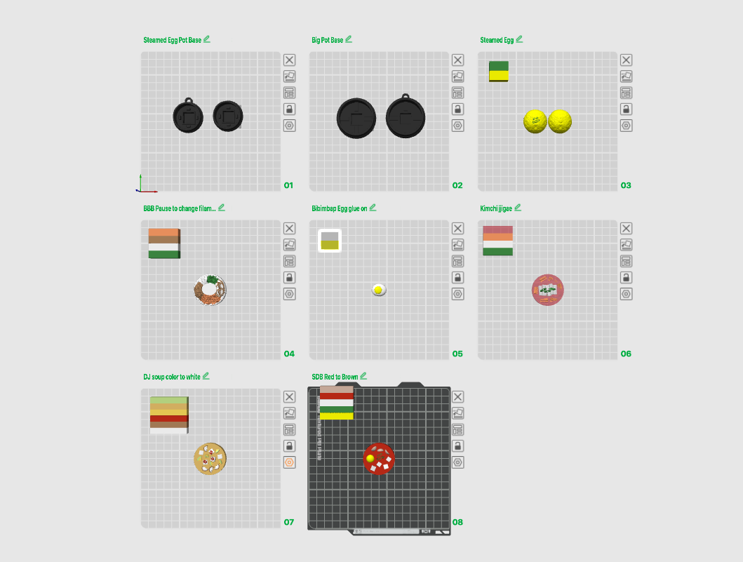 3D printing korean food clickers