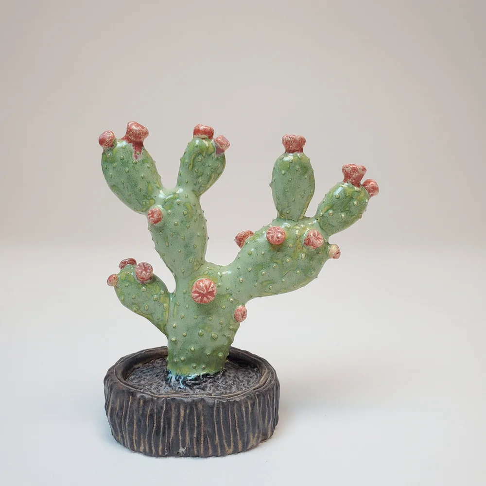 Ceramic Cactus Sculpture  Calan Ree