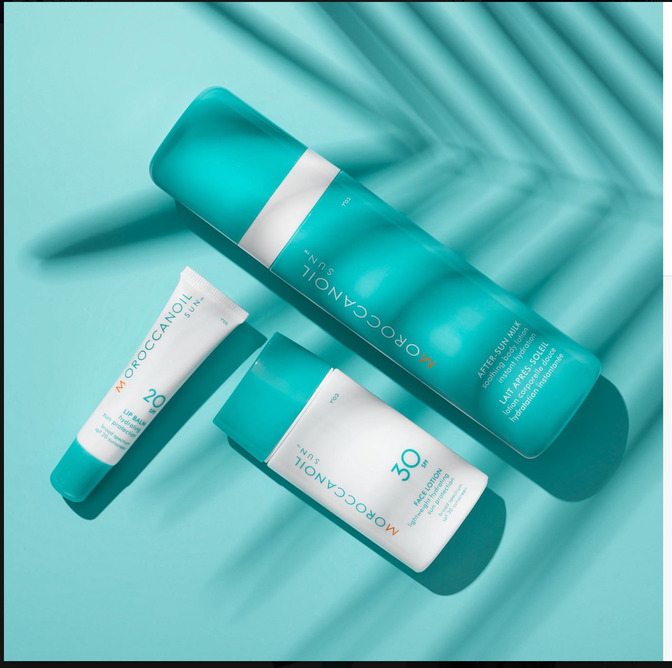 Moroccanoil Sun Milk, Lip Balm ANDFACE Lotion
