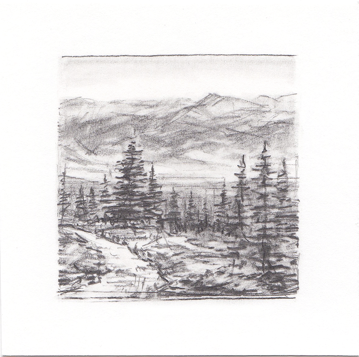 #7 Mt. Elbert Trail, Colorado | 3x3 | graphite