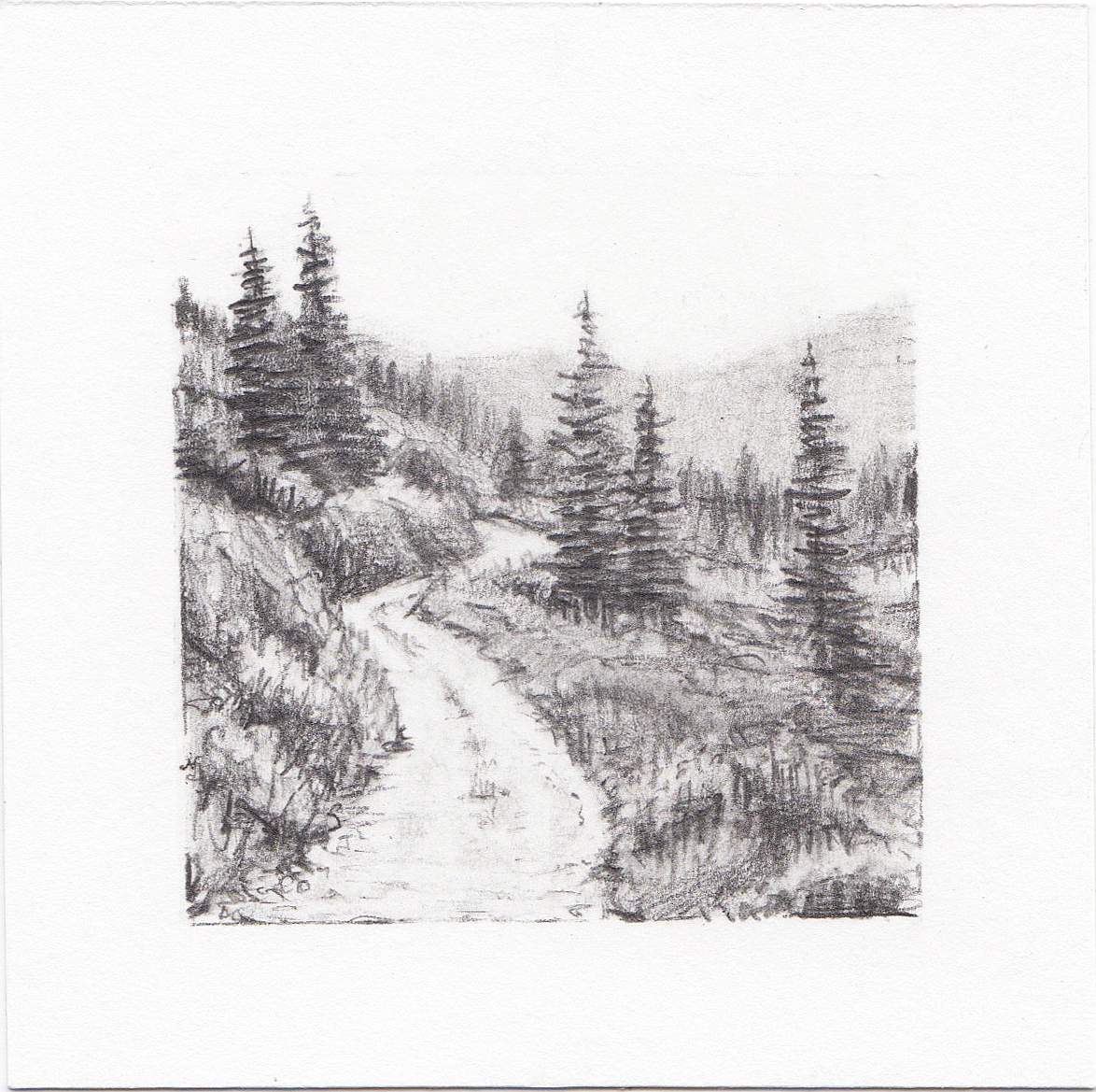 #11 Mill D South Fork, Big Cottonwood Canyon, Utah | 3x3 | graphite