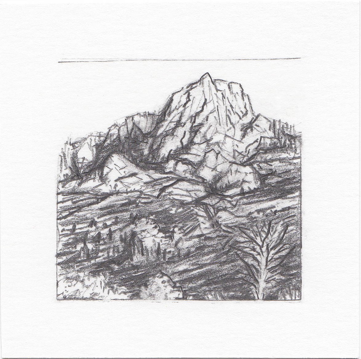 #13 Lone Peak Trail, Wasatch Mountains, Utah | 3x3 | graphite