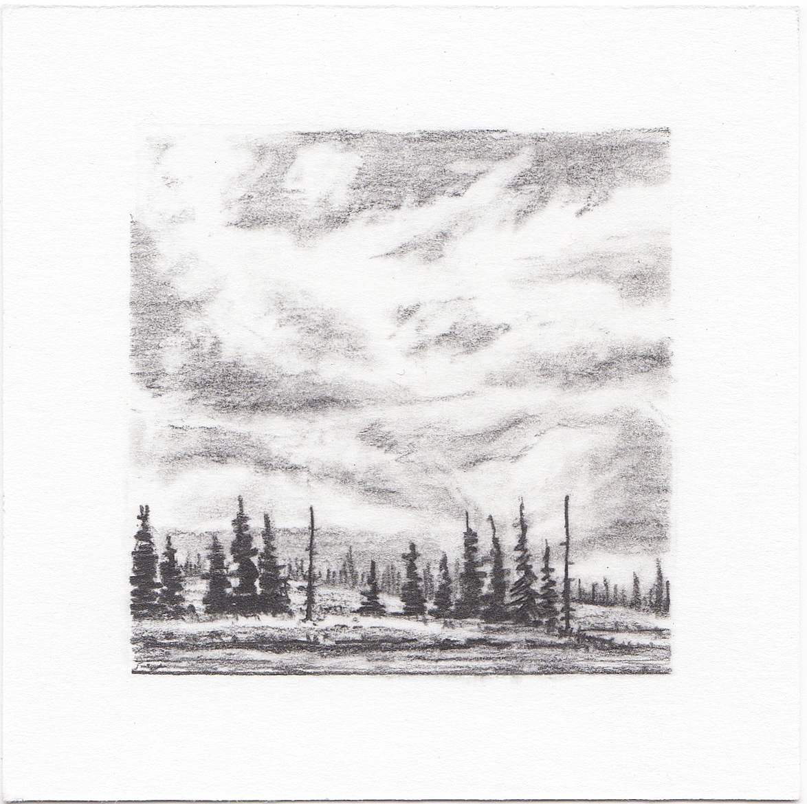 #18 Long Lake, Uinta Mountains, Utah | 3x3 | graphite