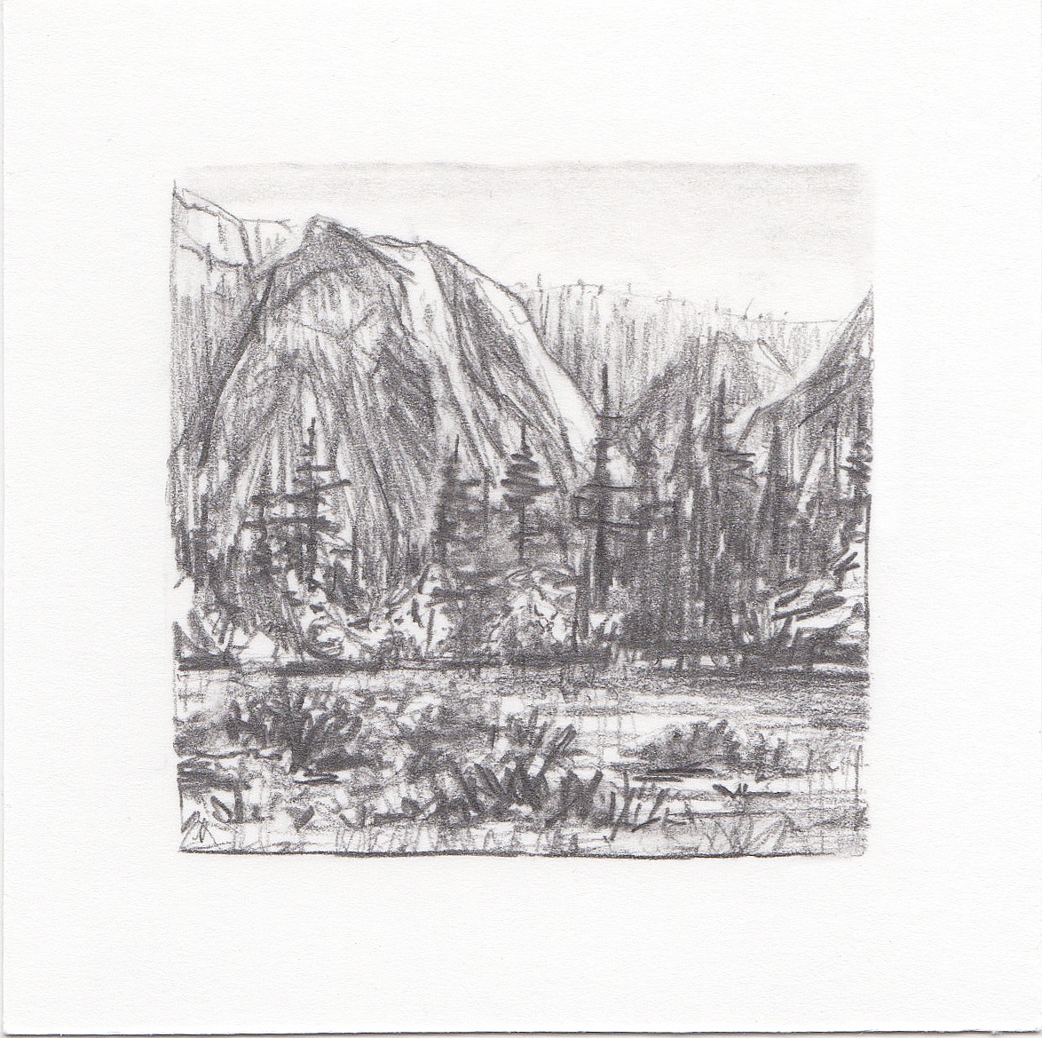 #24 Yosemite National Park, California | 3x3 | graphite