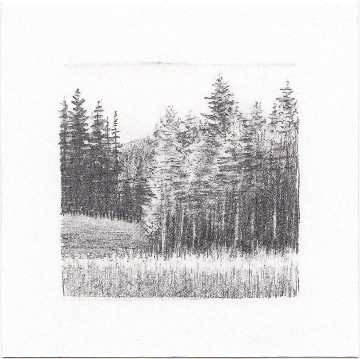 #32 Desolation Lake, Wasatch Mountains, Utah | 3x3 | graphite