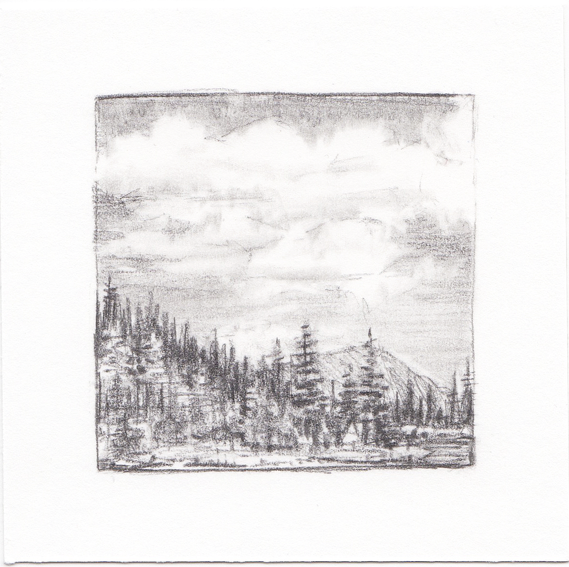 #35 Hayden Lake, Uinta Mountains, Utah | 3x3 | graphite