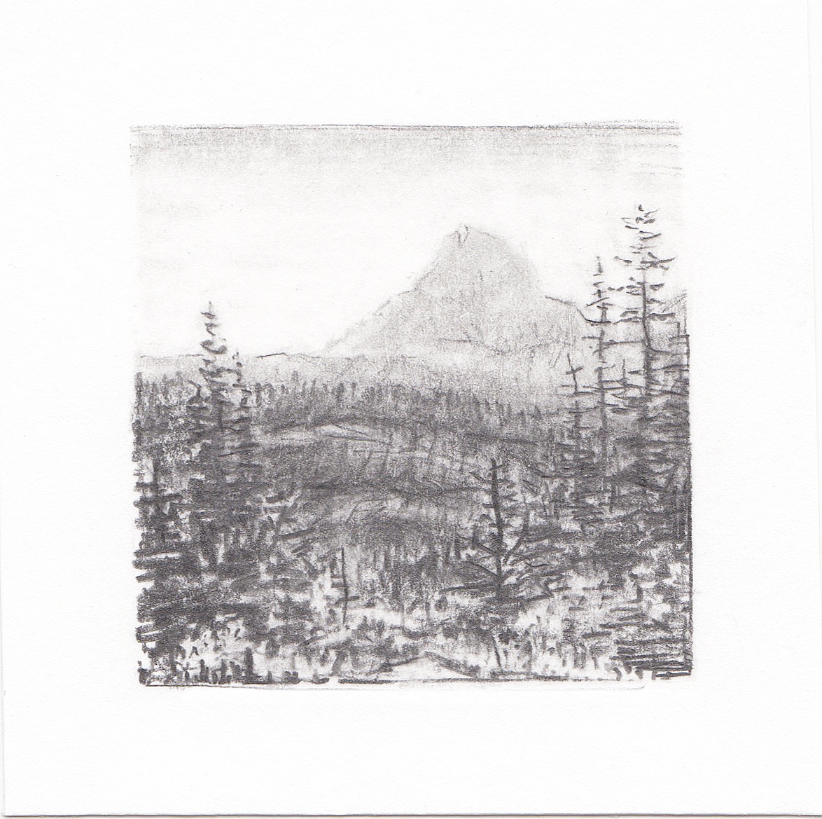 #47 Glacier National Park, Montana | 3x3 | graphite