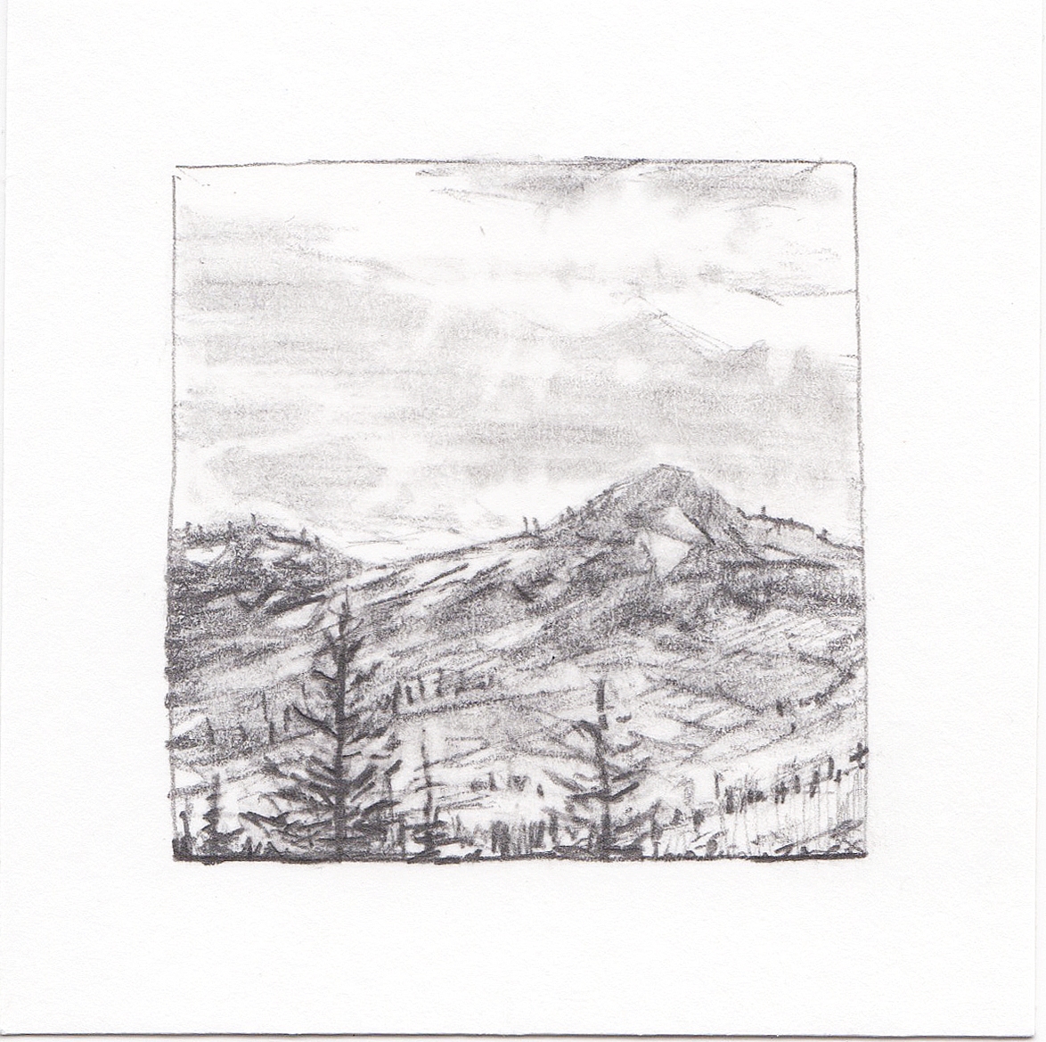 #53 Brighton Resort in Summer, Utah | 3x3 | graphite