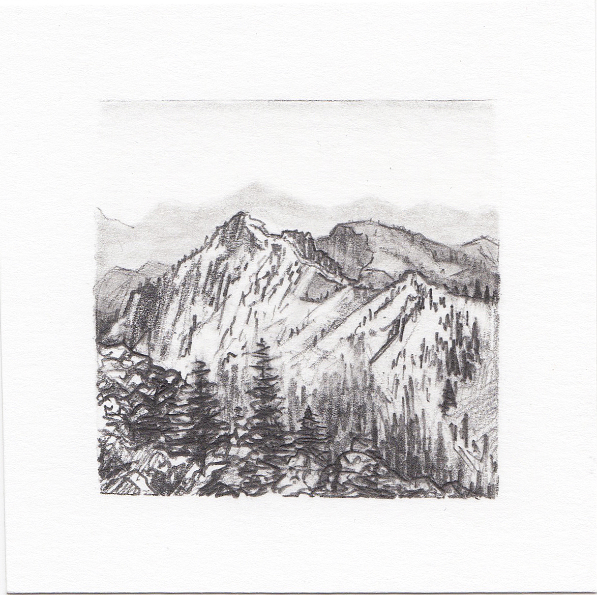 #55 Yosemite National Park, California | 3x3 | graphite