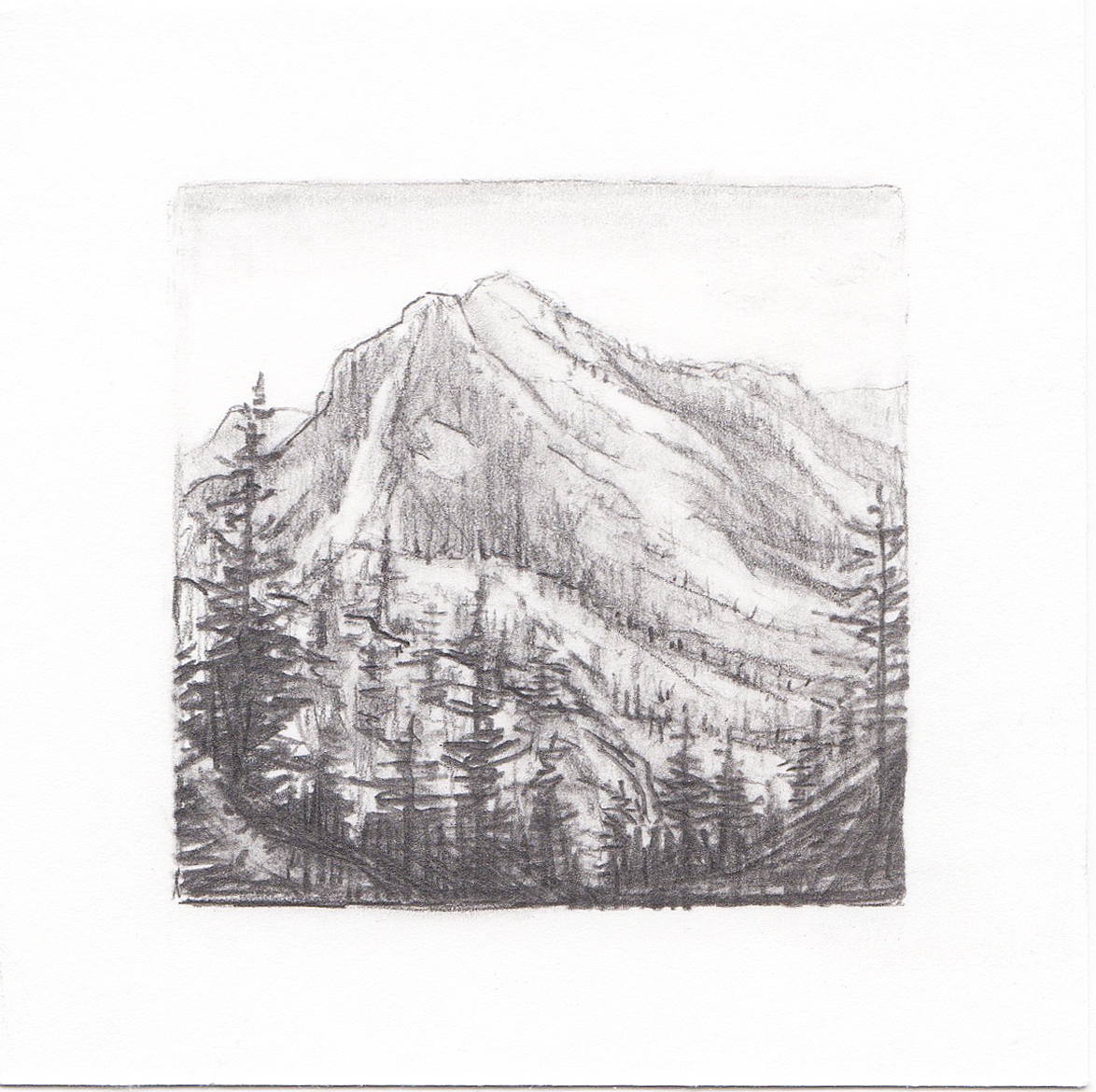 #60 Wasatch Mountains, Utah | 3x3 | graphite