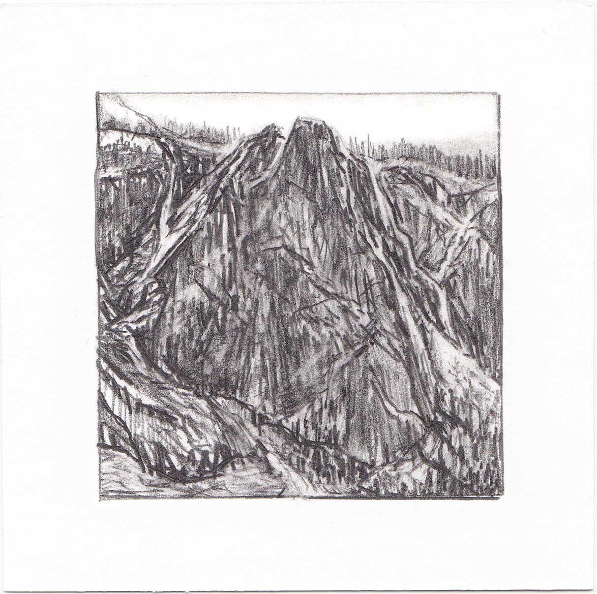 #63 Yosemite National Park, California | 3x3 | graphite