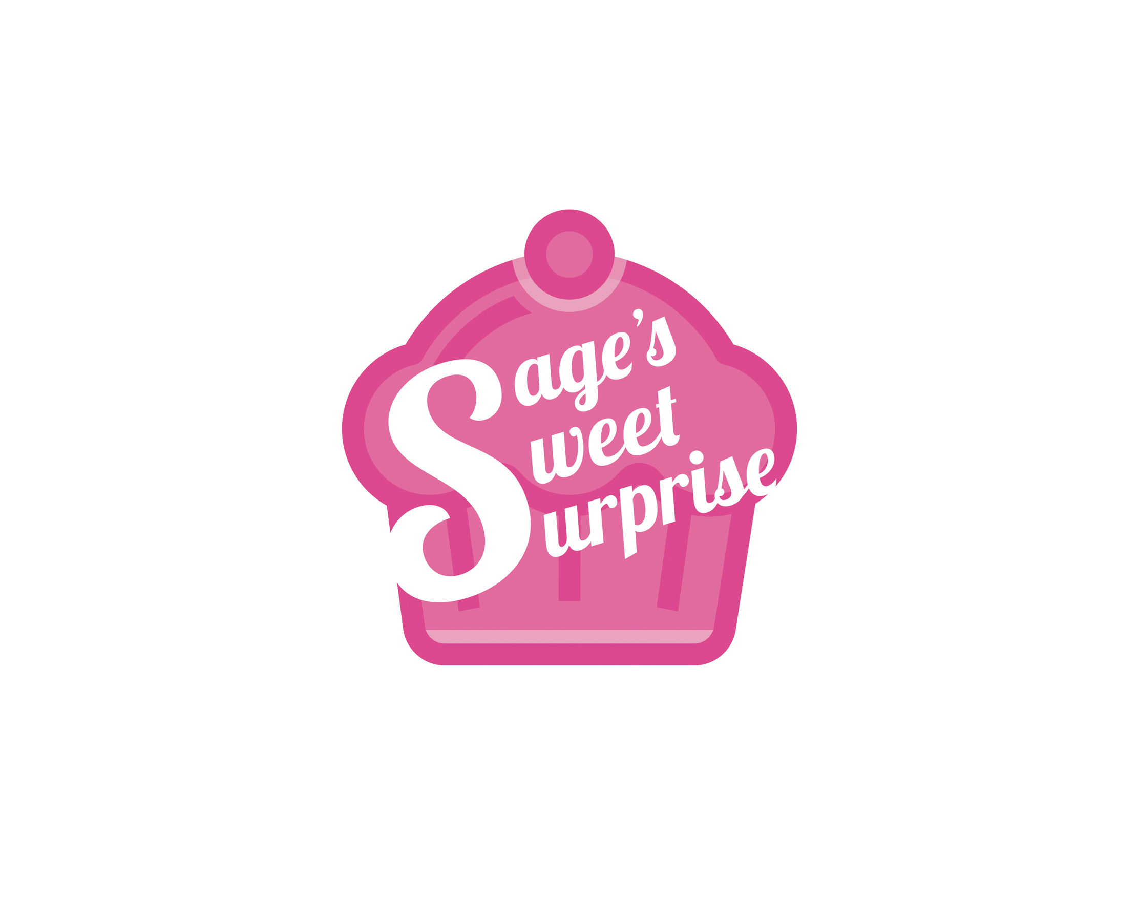 Sage's Sweet Surprise Pro bono branding design for local youth-entrepreneur looking to start a side-career as a baker. The logo’s aim was to convey a fun, youthful company, combined with a delicious dessert experience. 