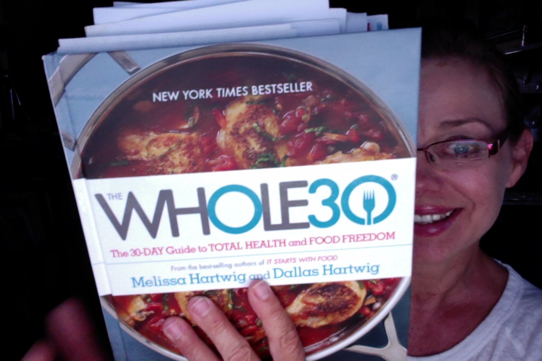 I know this picture is kind of Lame-O, but it appears my email is not working to download photos from my phone at this time. Hmmmm. This is the Whole30 Bible! It has its own altar in my kitchen! Just kidding! But I have looked at it at least once every day since I started this!