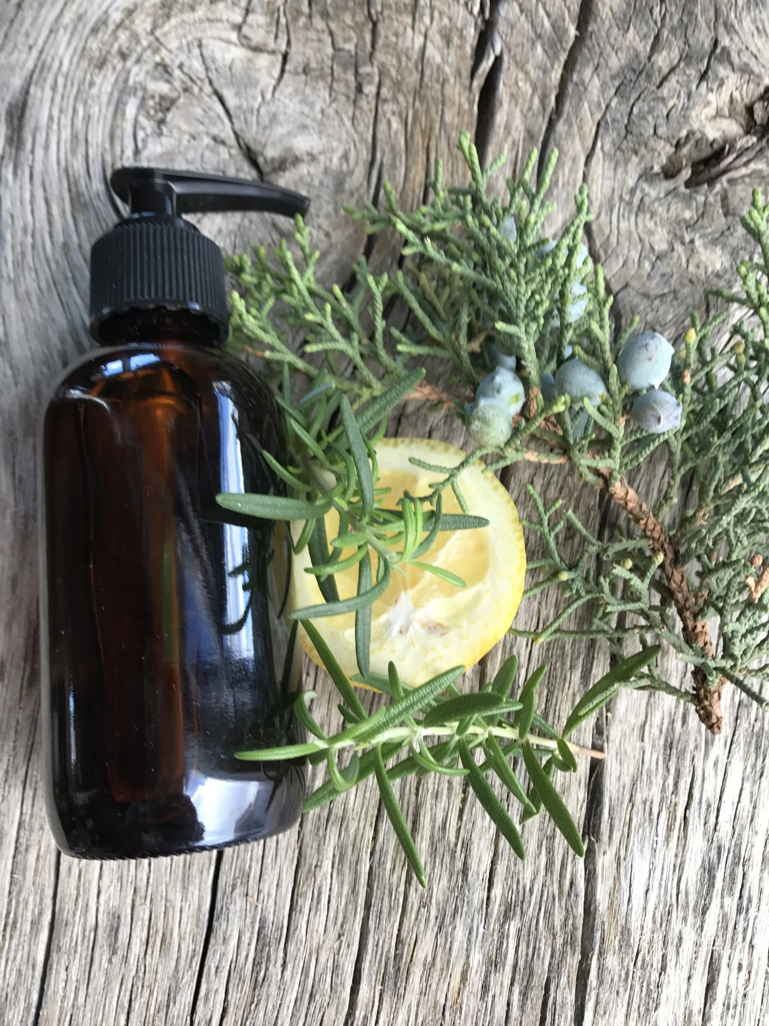 This is an amber glass pump bottle ---perfect for massage oils!