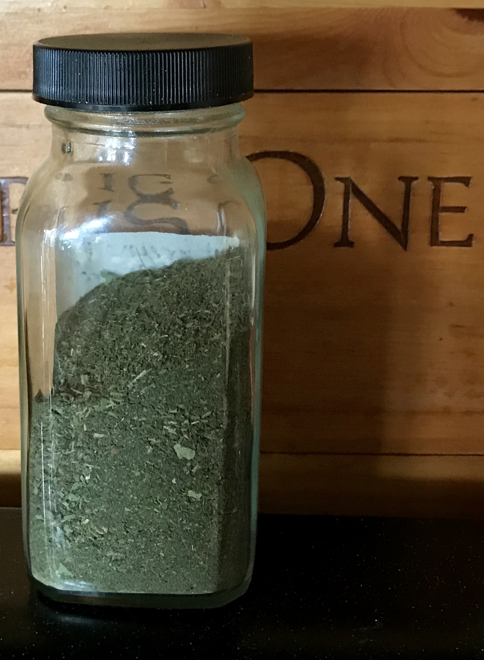Here is my Nettle powder on top of my stove! Always handy!