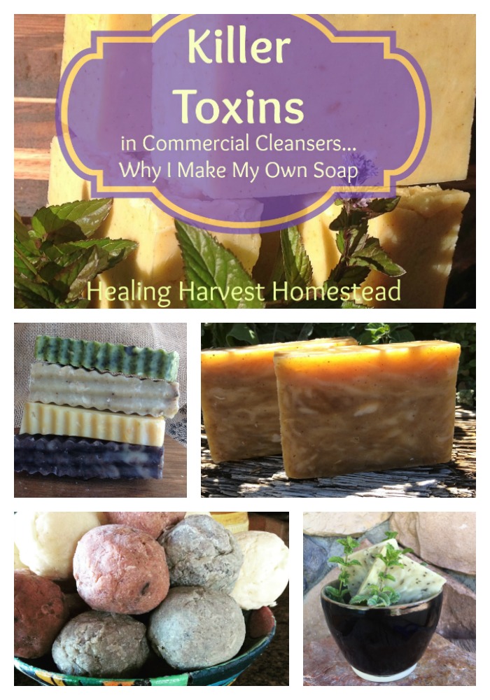 Did you know that most commercial store-bought soaps are not really soap at all? In reality they are dangerous blends of poisons that seep into your and your family's skin. Find out just what these toxins are and how to avoid them. Stay safe and be chemical free! #handmadesoap #toxins #soap #poisons #commercialsoap #makeyourownsoap #makeyourown #makeityourself #diy #whydiy #dangerous
