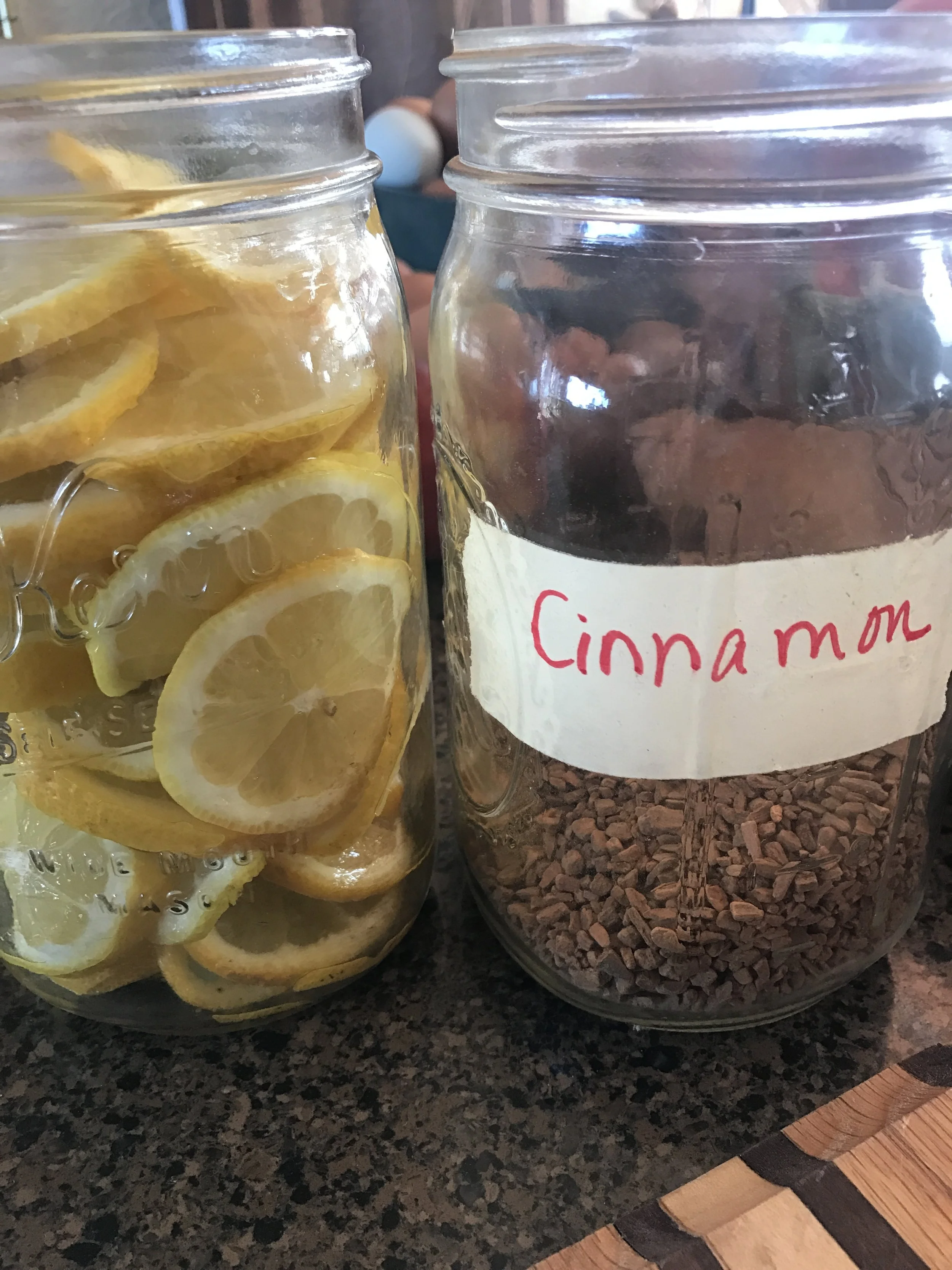 Pack them into your Mason jar. I packed these in fairly tightly--I've found that the more packed in the fruit or vegetables are, the better the ferment, in my experience.