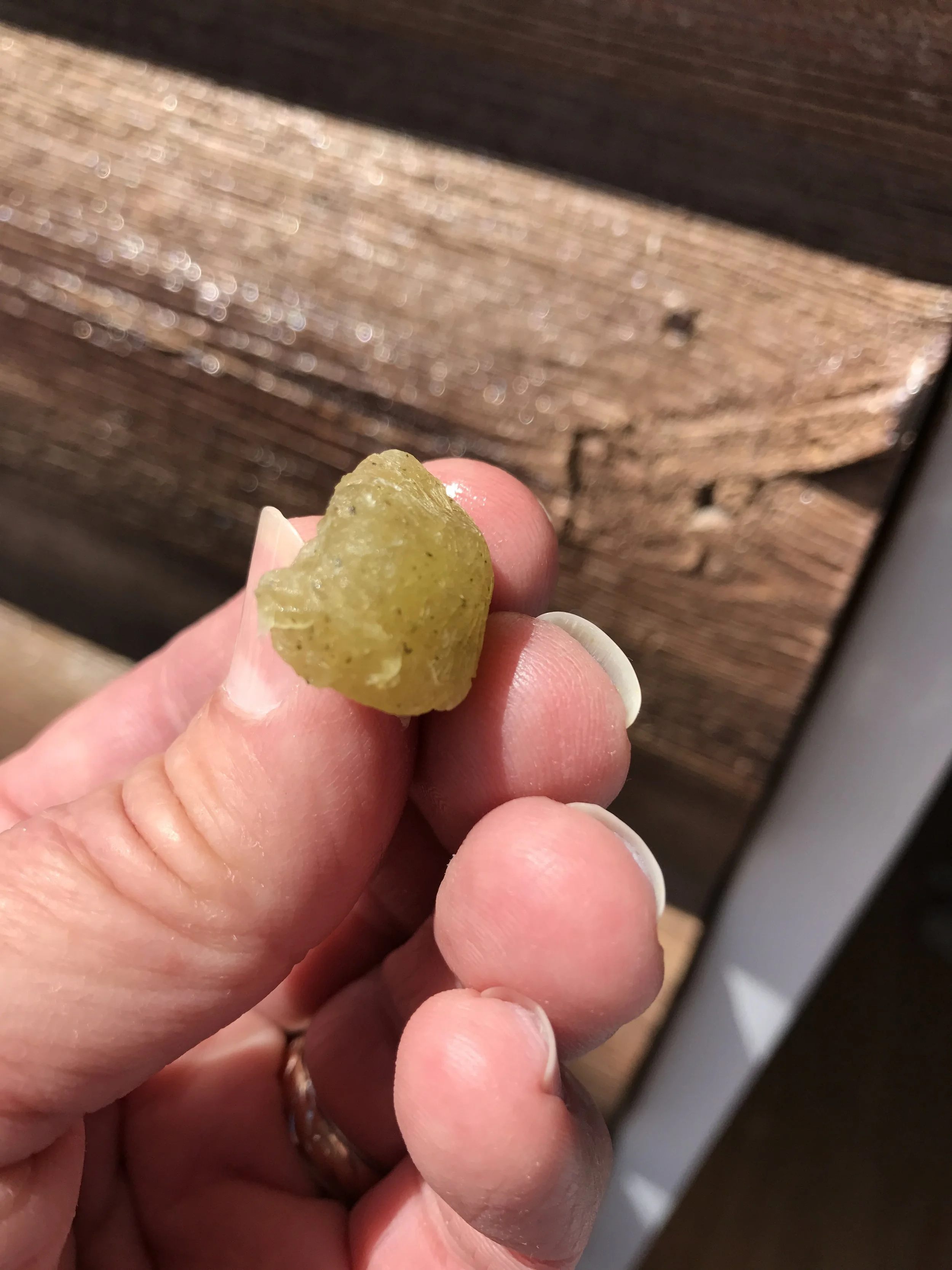 The soap is done! You can test it by making sure it meets these criteria: It should be "waxy" and malleable, translucent in color, and pass the "zap" test!
