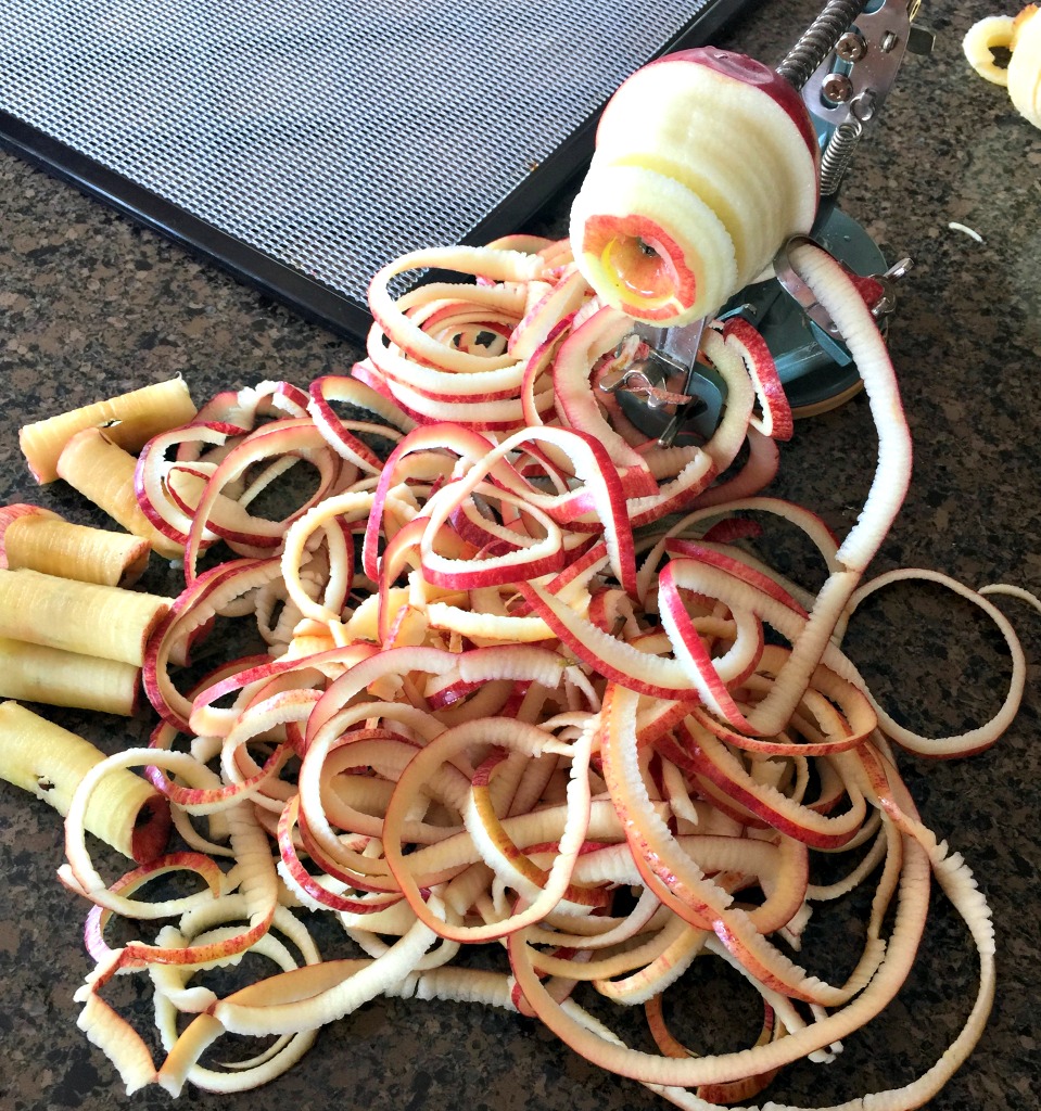 Using my apple peeler-corer-slicer- ---