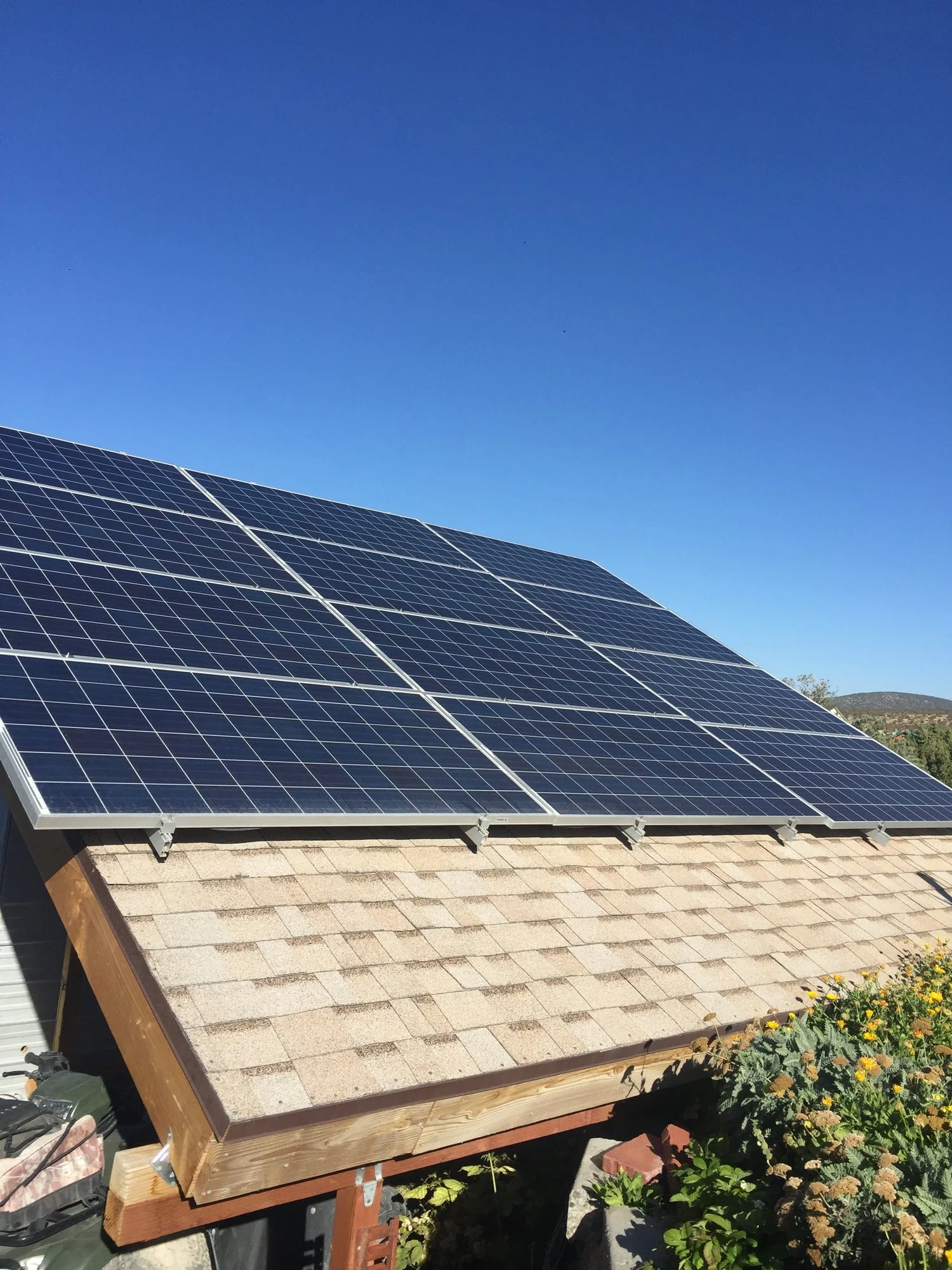 We now have a large, brand new and up-to-date system. In fact, the batteries are guaranteed to last 90 years! This is some reliable solar power, and we rarely have to run the generator as back up. Thank goodness. I didn't take a picture of the battery bank, but those are substantial and high quality. 