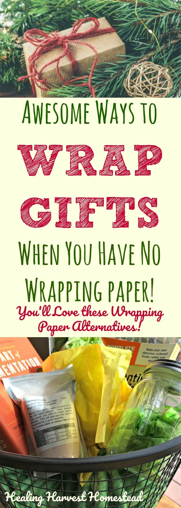 Have you ever run out of wrapping paper and needed to get the job done? Are you just tired of wrapping paper waste? Or the COST? Egads! Here are ways to wrap presents when you don't have any wrapping paper handy! These alternatives to using gift wrap and wrapping paper save money, are creative, and I bet your friends & family will love these best! In a present wrapping jam? Find out how to wrap gifts without paper!