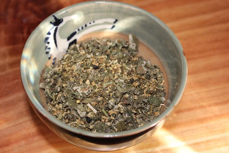 Allergy tea. Actually, any time you can add herbs to your life, you should. Find out which ones you need, do a little research, and give them a try. That's my personal opinion and advice. They work!