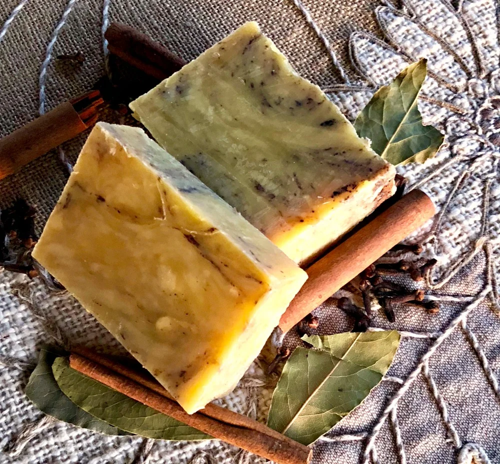 Holiday Spice hot process soap is my new favorite essential oil soap!