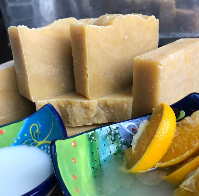 This is a goat milk and honey soap I made using the hot process method It really turned out nice, and it smelled just fine!