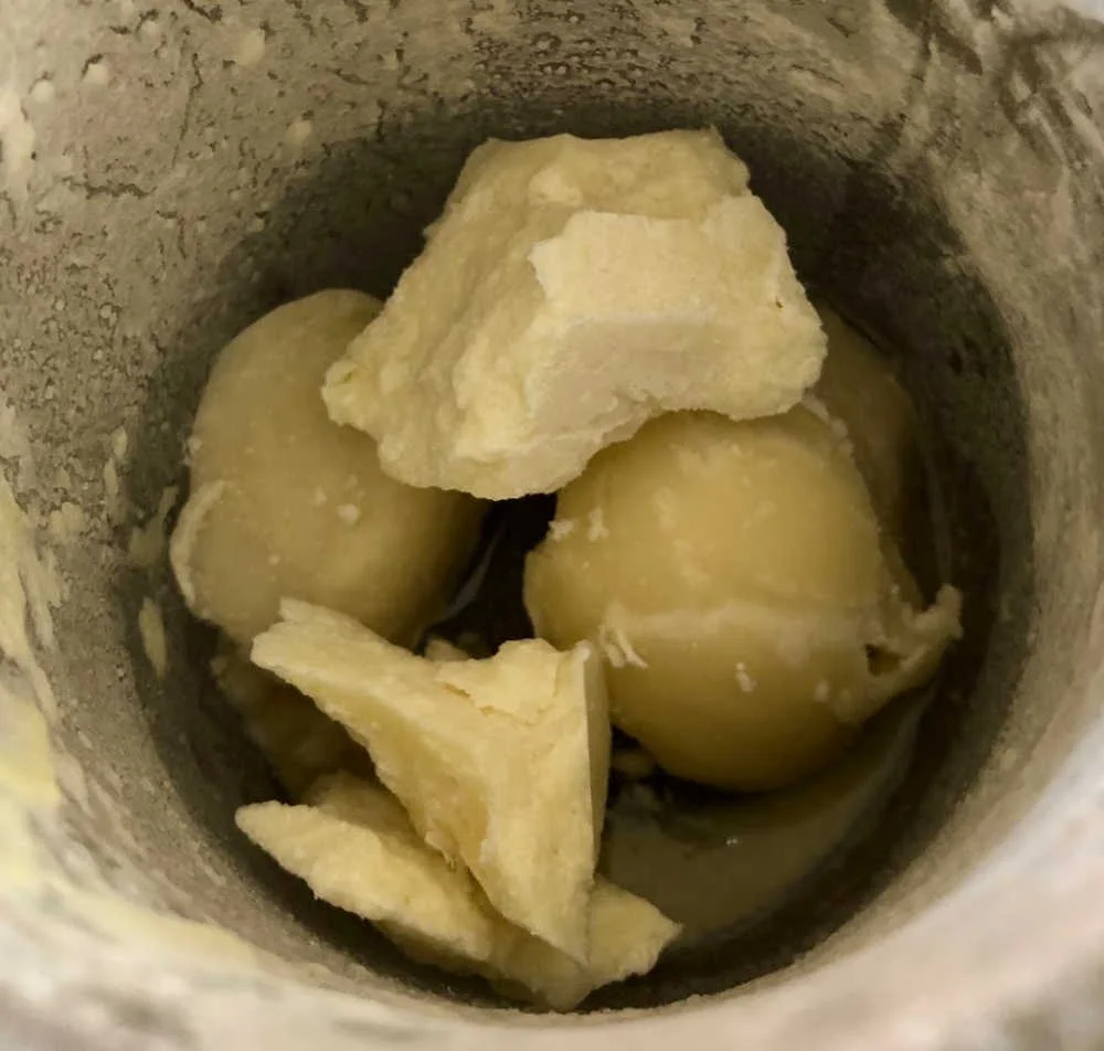 The butters before melting.