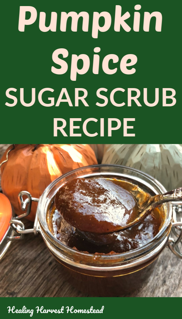 This pumpkin sugar scrub will leave your tired skin glowing this Fall. Filled with nutrients for anti-aging and exfoliation, it's the perfect facial scrub for Autumn. If you have leftover pumpkin puree this Fall, you've GOT to try this skincare scrub recipe. Find out the skin health benefits of pumpkin and how to make this delicious, healthy scrub that really works! #sugarscrub #pumpkinscrub #skincare #natural #healthyscrub #exfoliating #antiaging #benefits #pumpkin #healingharvesthomestead
