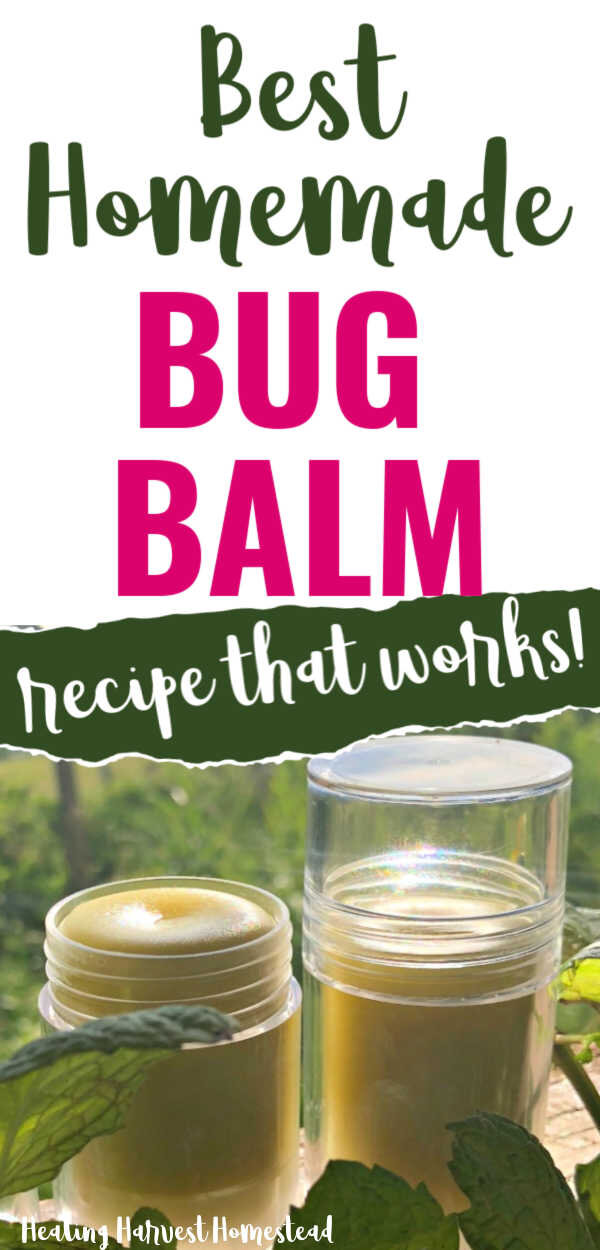 Nobody wants to put DEET and other chemicals on their skin! At least, they shouldn’t if they know anything, right? Here is an easy recipe for how to make a homemade bug repellent stick. Don’t like sticks? Well, you can easily convert this to a bug spray too. Find out how to make a natural, herbal, essential oil non-toxic bug repellent. #bugrepellent #bug #repellent #natural #diy #homemade #essentialoil #outdoor #best #peppermint #spray #stick #thatworks #healingharvesthomestead