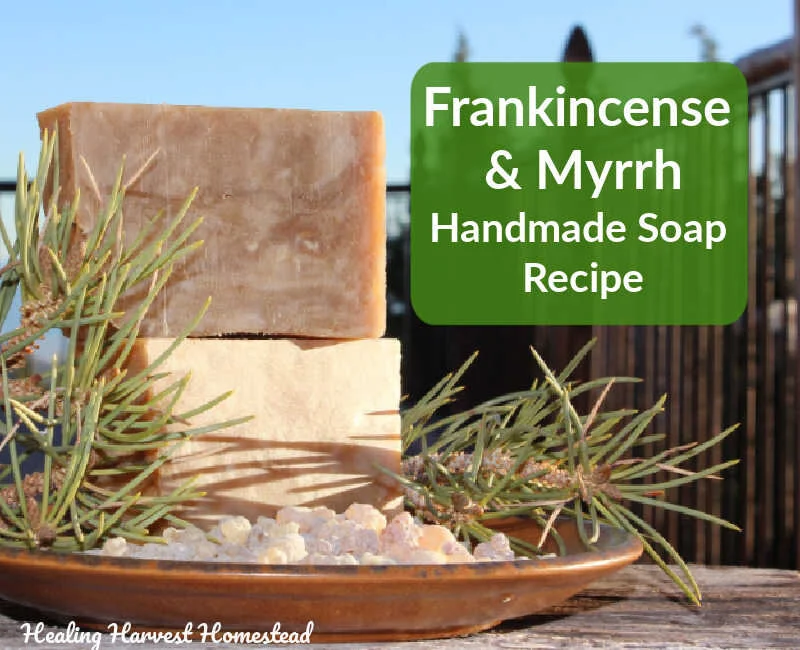 Handmade Frankincense &amp; Myrrh Soap Recipe (A Complete Hot Process Tutorial)