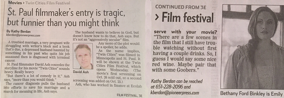 St. Paul Pioneer Press feature story - October 15, 2017