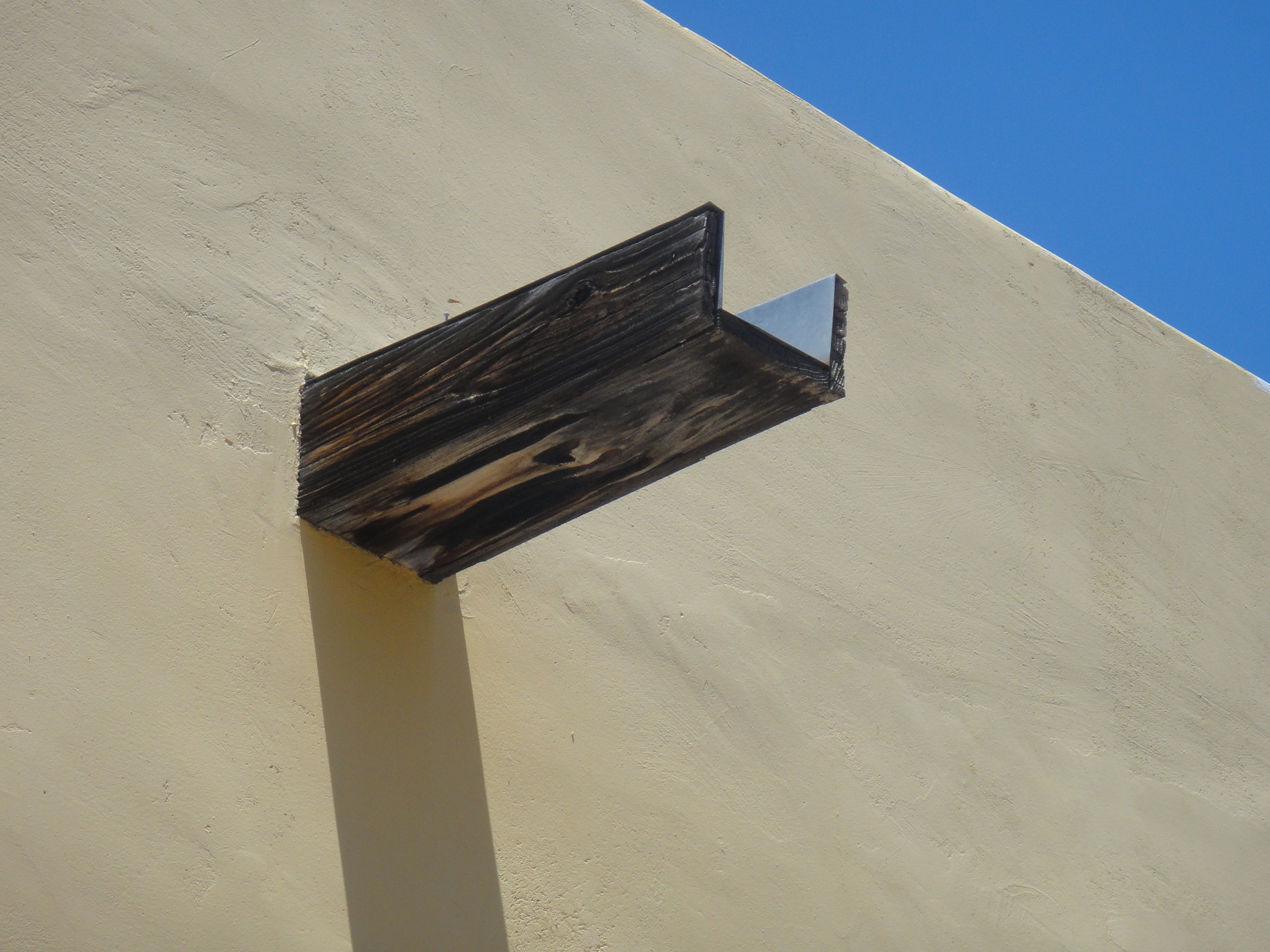 Wood and metal canal in Barrio Viejo