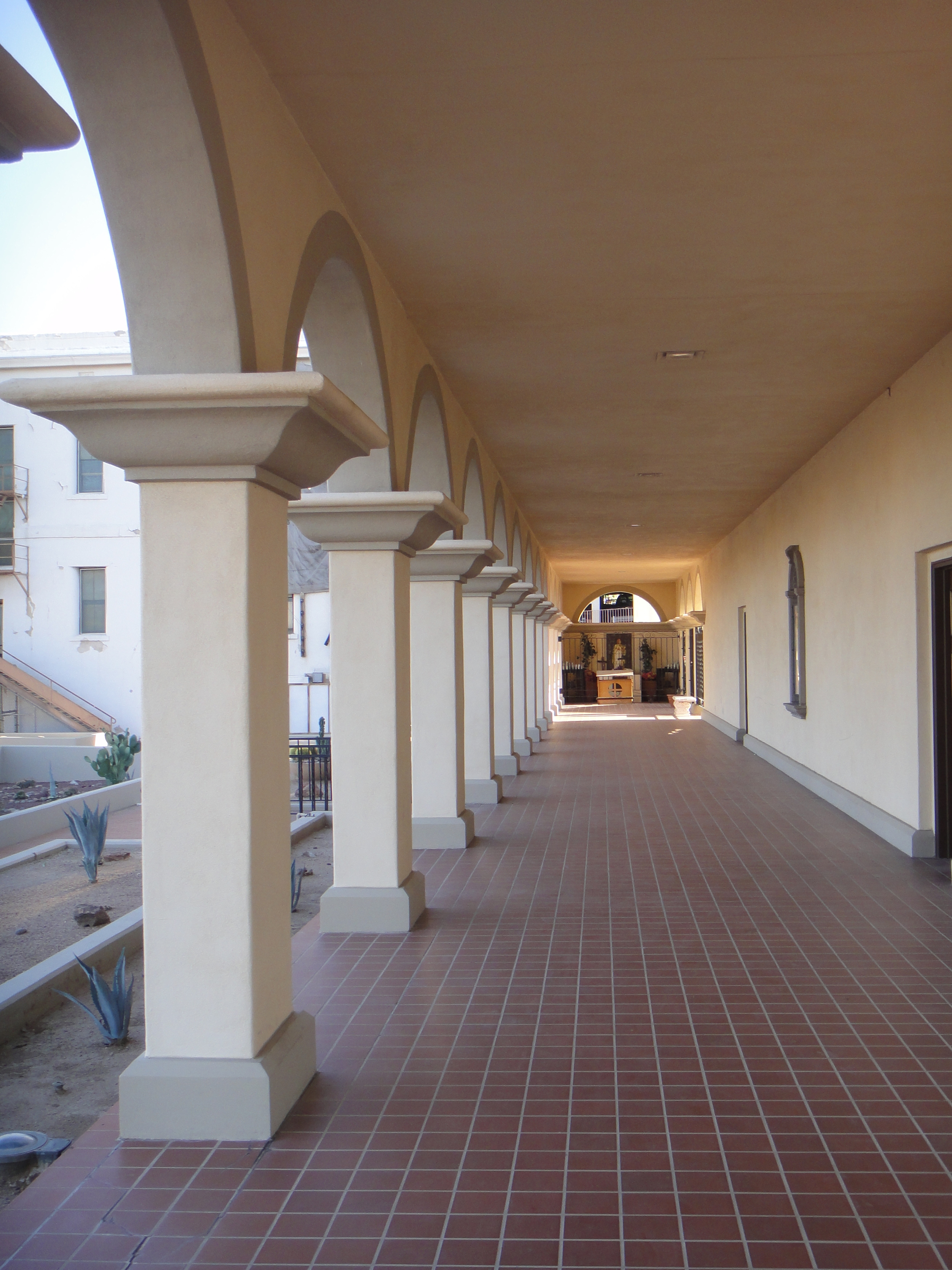 The west side of San Augustine Cathedral