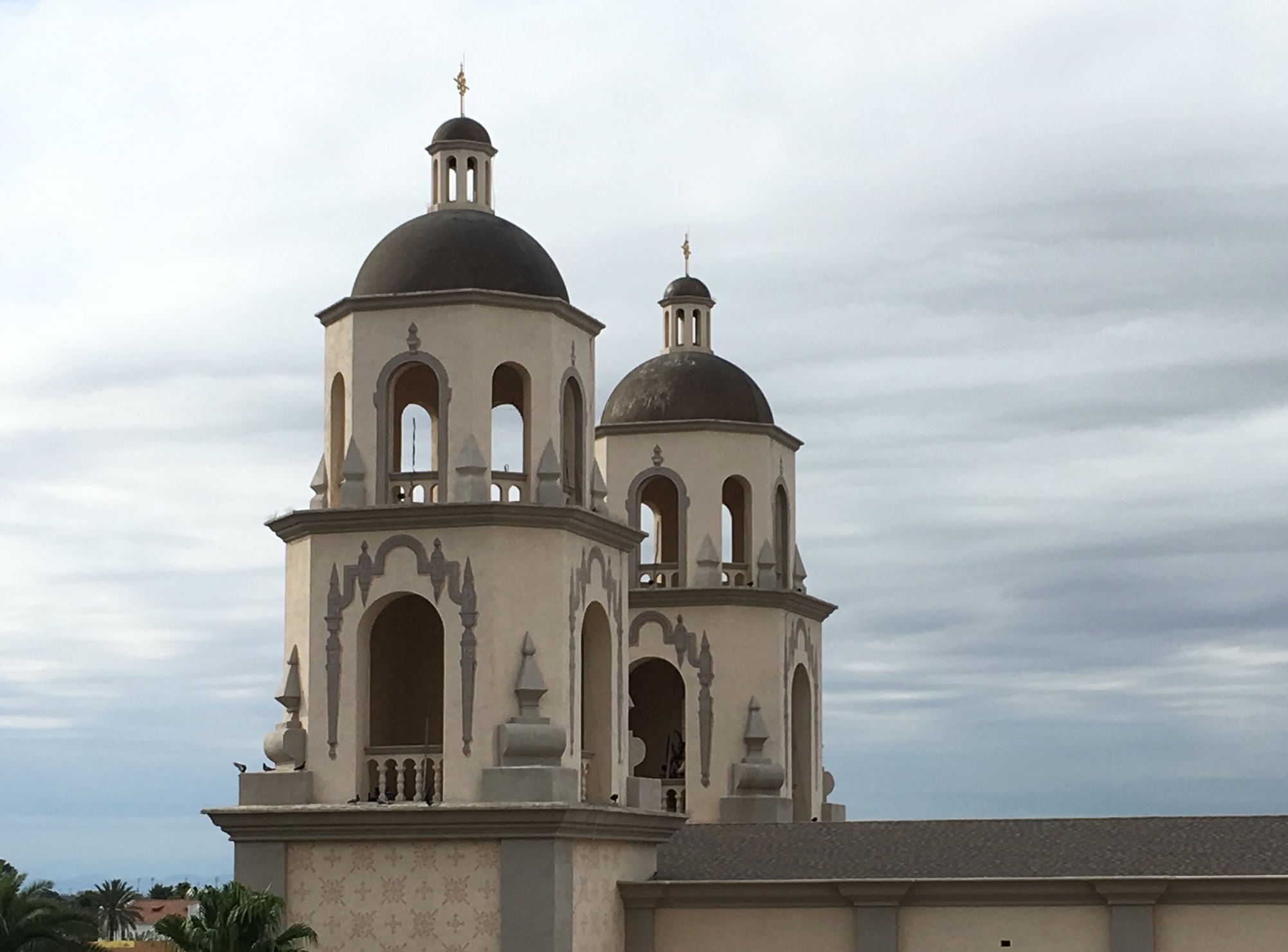 The bell towers at San Augustine cathedral.