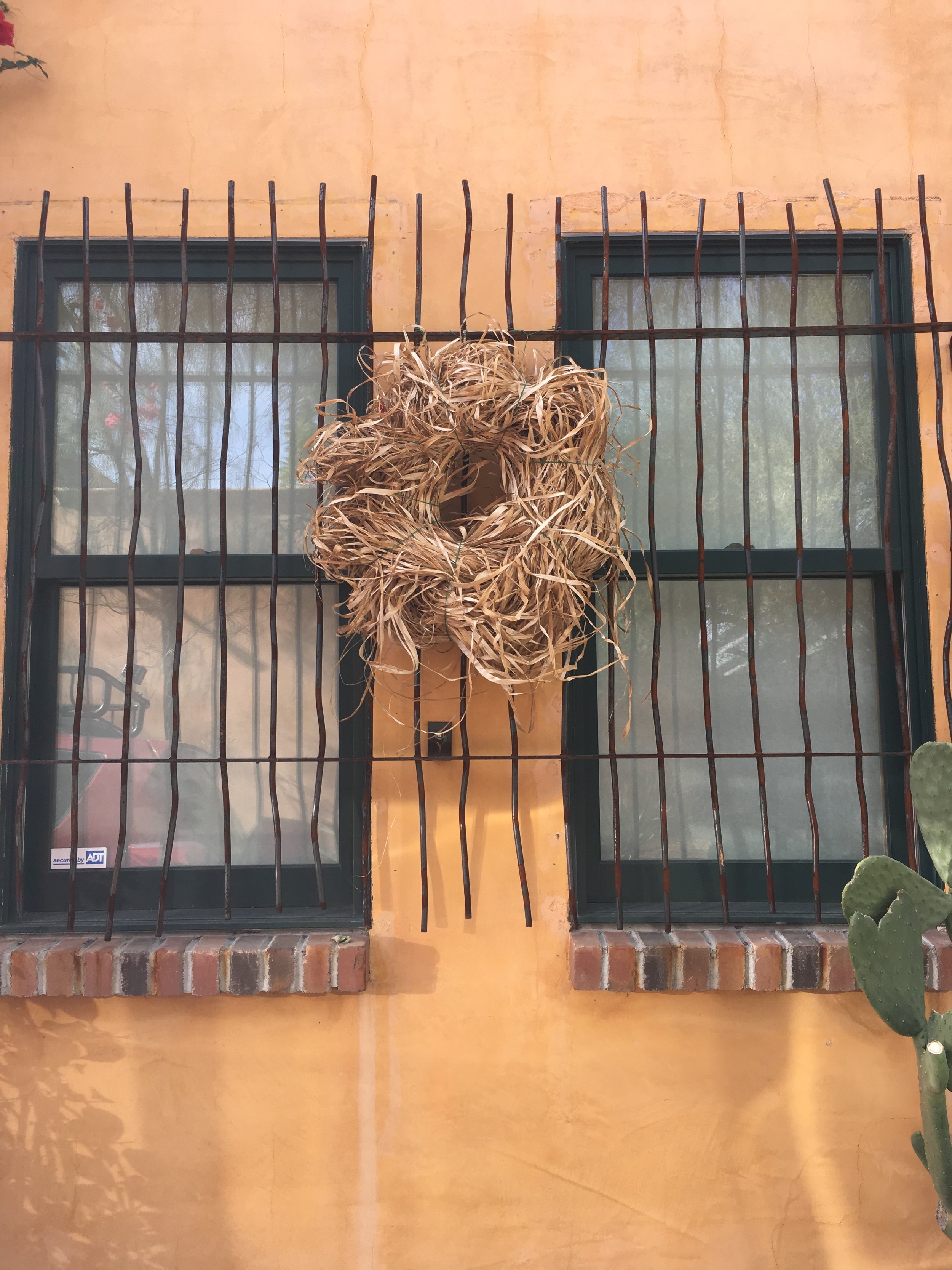 Love this wild looking wreath in Barrio Santa Rosa on the south side of downtown.