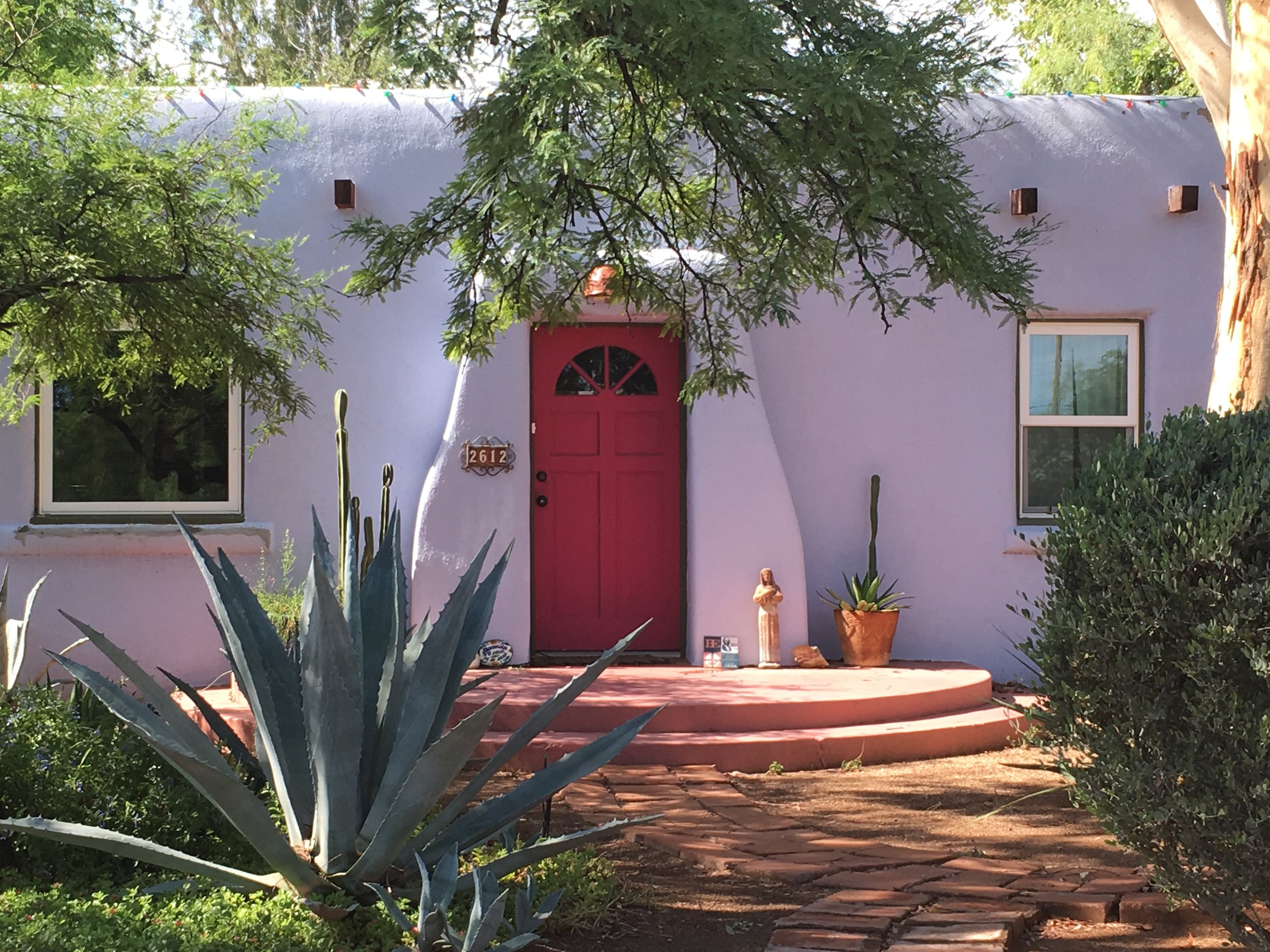 I like the way this house glows even on a bright morning.