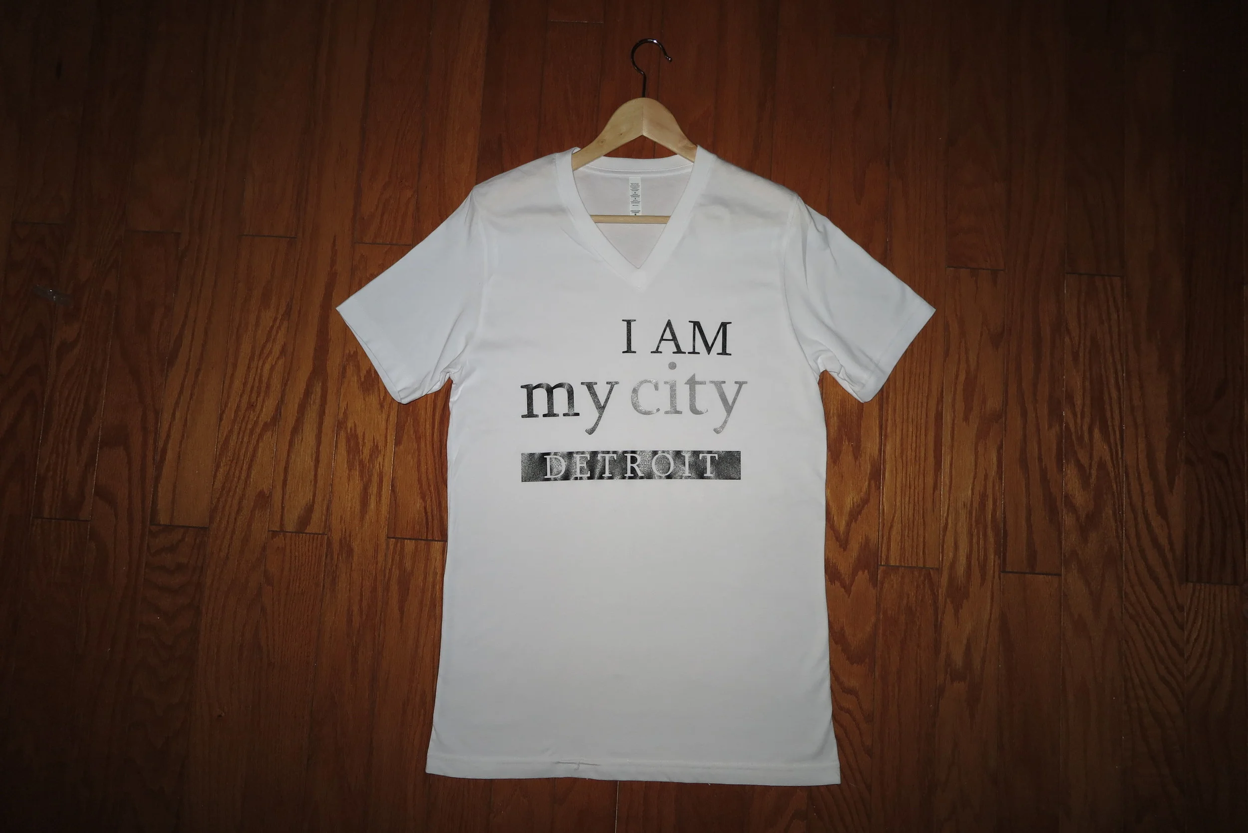 I.M.C Men's  Solid White V Neck Shirt