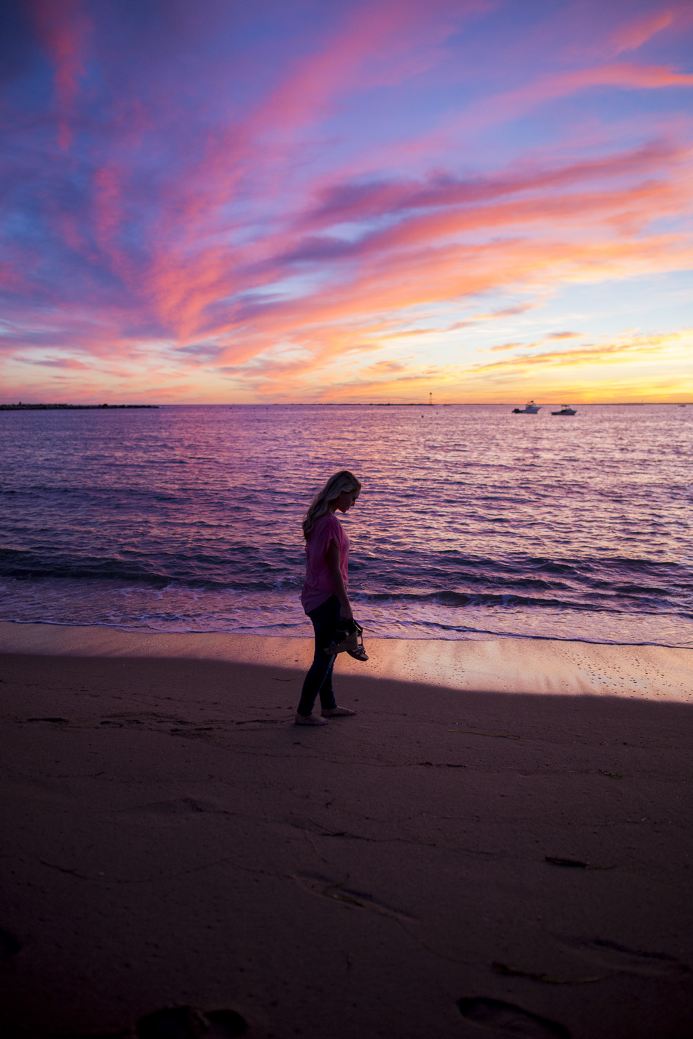Bae ft. a very picturesque sunset in Narragansett.