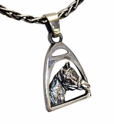 Horse Head 925 Sterling Solid Silver Equestrian Pendant Horse Head 925 Sterling Solid Silver Equestrian Pendant