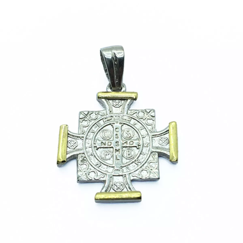 Solid Sterling Silver \u0026 18kt Gold Saint 